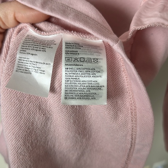 H&M Long Sleeve Ruffle Sweatshirt Dress 3/4T - Picture 11 of 15